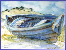 Beached-Blue-Boat